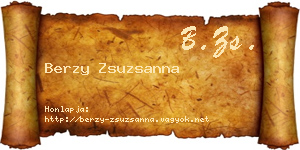 Berzy Zsuzsanna névjegykártya