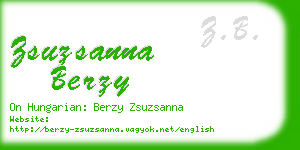 zsuzsanna berzy business card